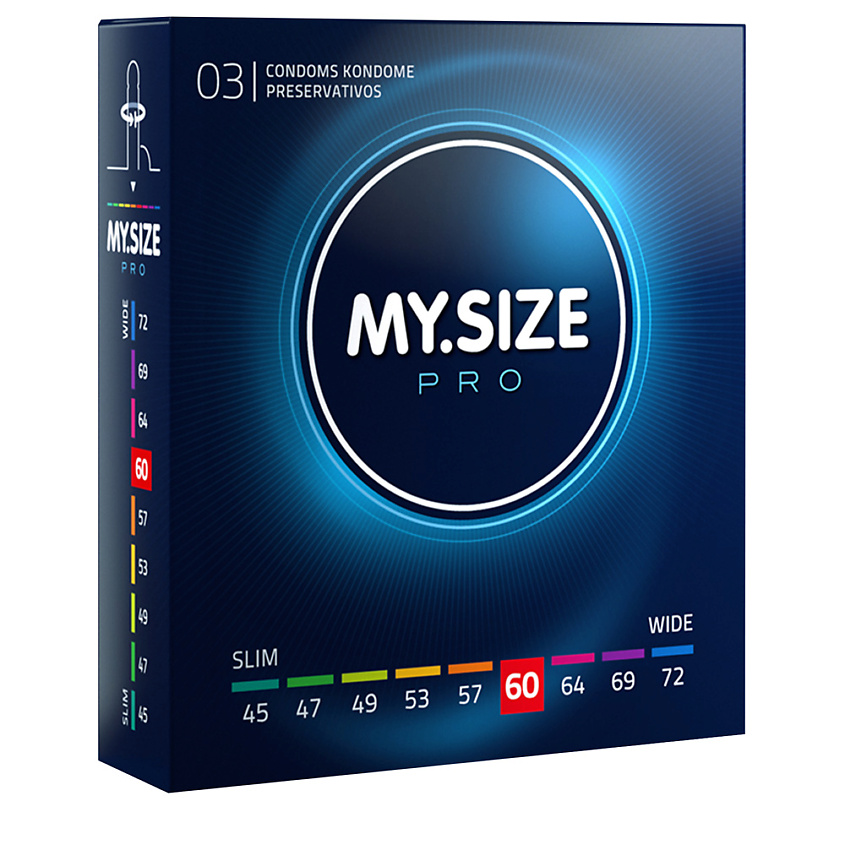 Изображение товара MYSIZE Презервативы ультратонкие, размер 60 (уп. 3шт), 3 шт.