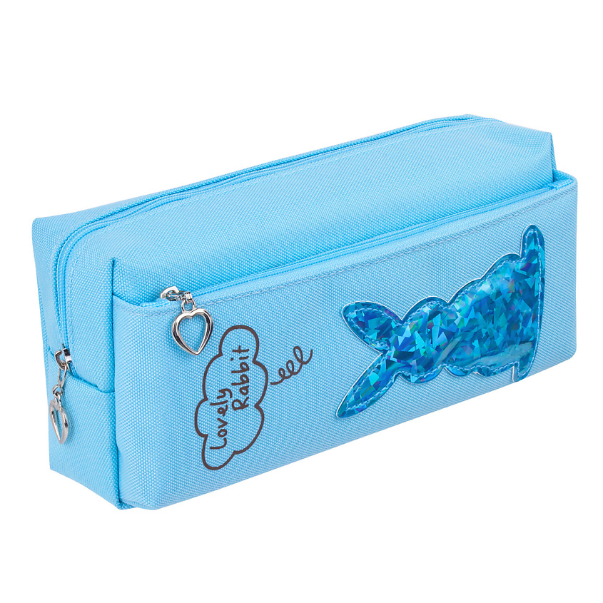 Изображение товара ЮНЛАНДИЯ Пенал-косметичка Зайка голубой компактная и практичная