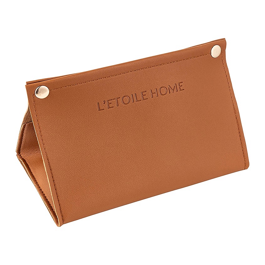 Изображение товара Органайзер для салфеток из искусственной кожи коричневый Летоиле Хоум