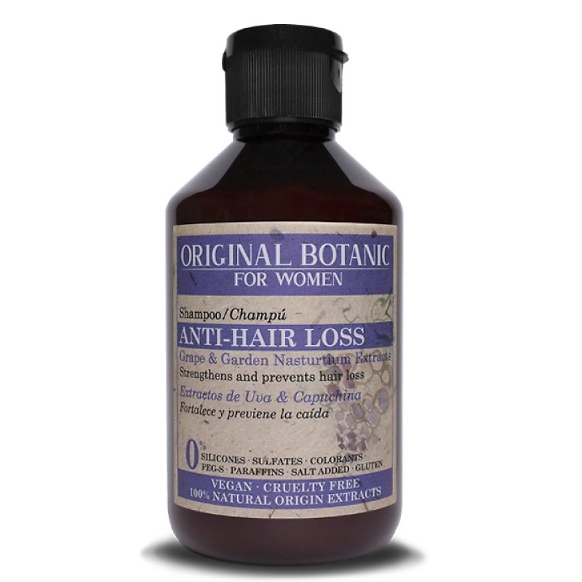 Изображение товара ORIGINAL BOTANIC Шампунь для волос против выпадения для женщин Anti-Hair Loss Shampoo, 250 мл