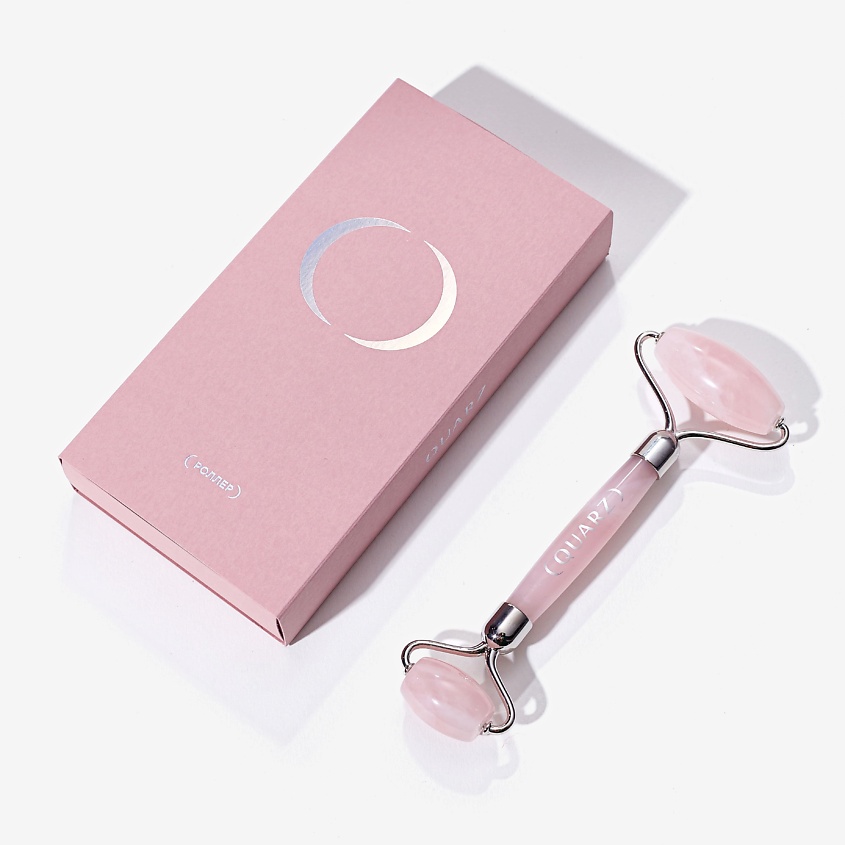 Изображение товара QUARZ Роллер из розового кварца, серебро