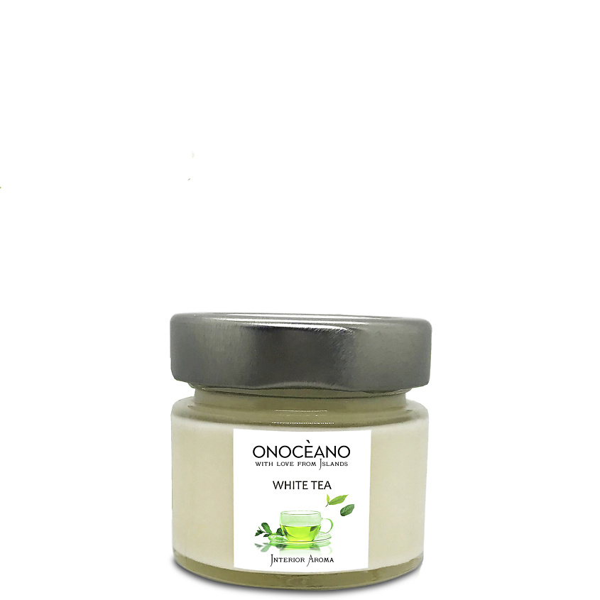 Изображение товара Ароматическая свеча ONOCEANO Белый Чай 100 мл натуральный соевый воск