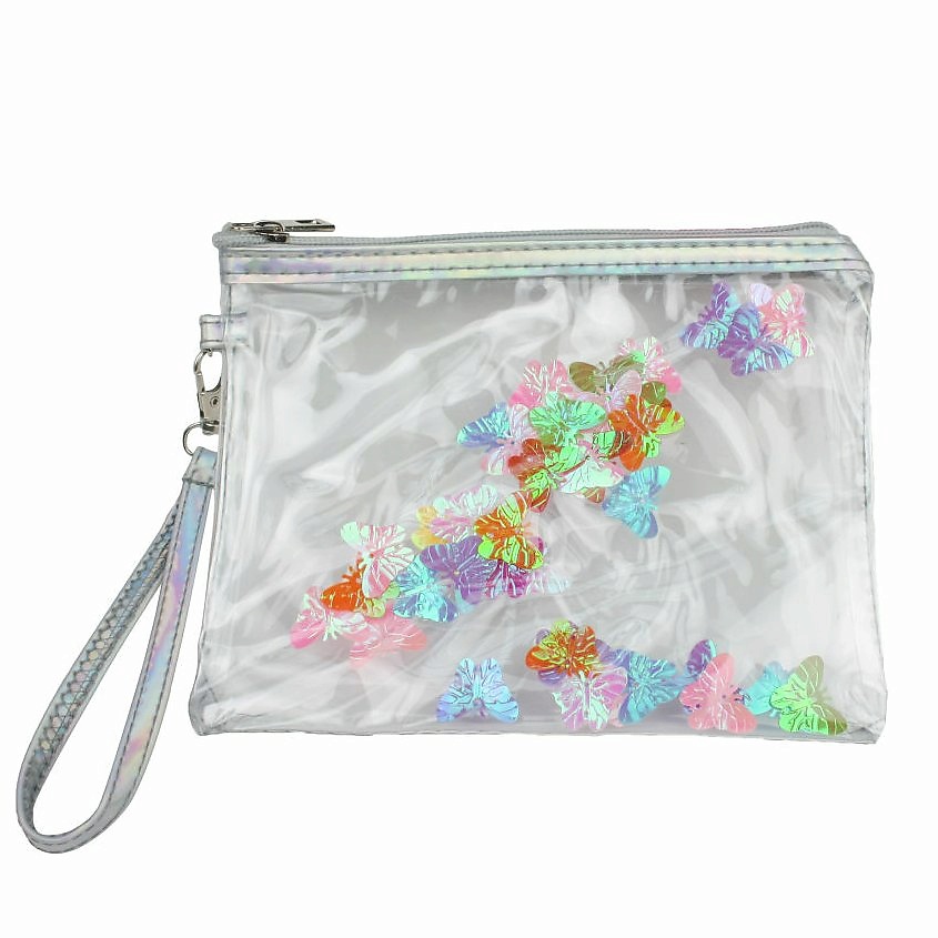 Изображение товара LUKKY Косметичка на молнии с пайетками, цвет: Прозрачный