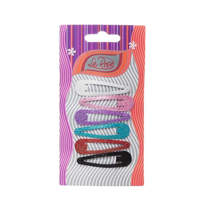 Изображение товара LA ROSA Заколки "Клик-клак" (набор 6 шт.), Белый