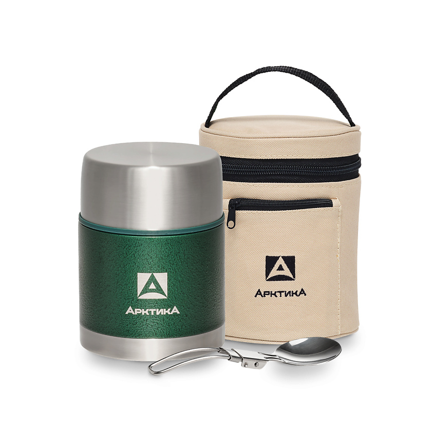 Изображение товара АРКТИКА Термос для еды 0.6 л в чехле, Зеленый