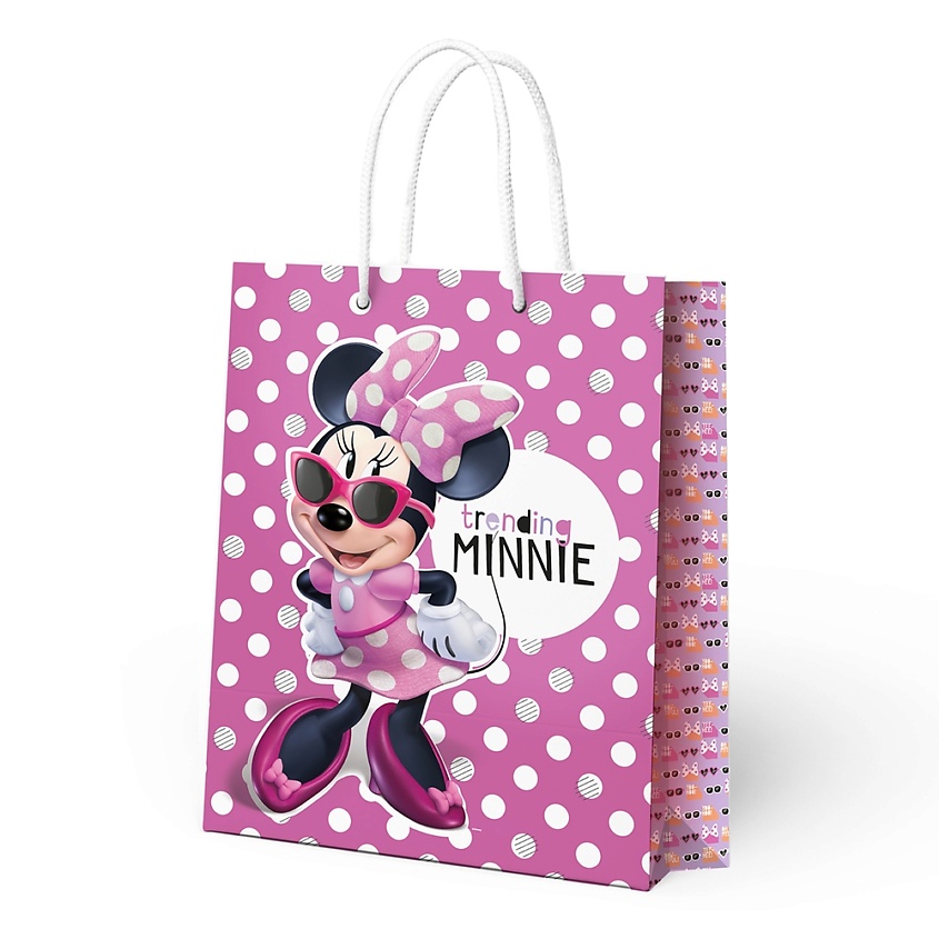 Изображение товара Подарочный пакет Minnie Mouse размер 330x455x100 мм розовый