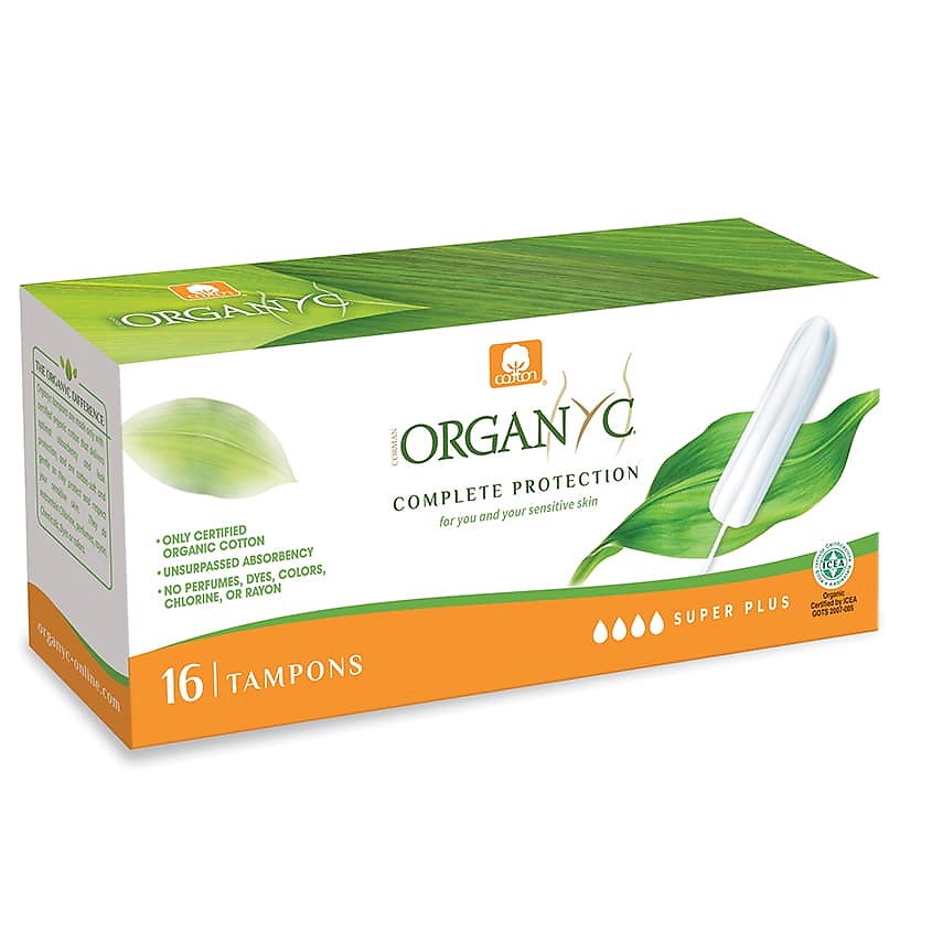 Изображение товара ORGANYC Тампоны Супер плюс, без аппликатора, 16 шт.