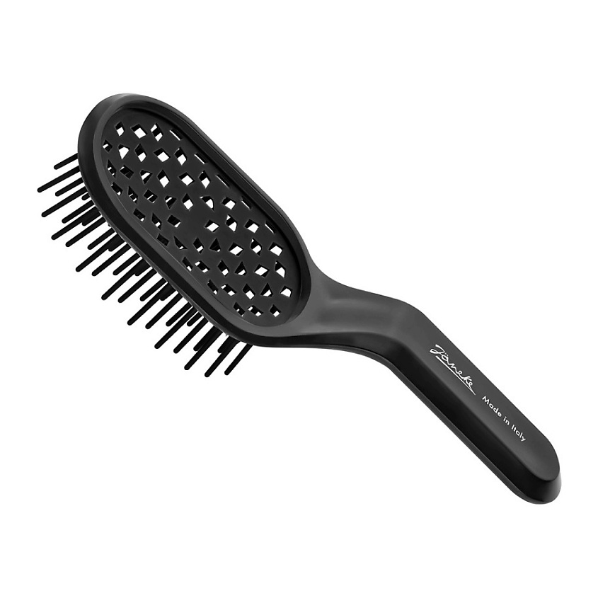 Изображение товара JANEKE Щетка вентилируемая для объёмной укладки чёрная Curvy Bag, 1 шт.