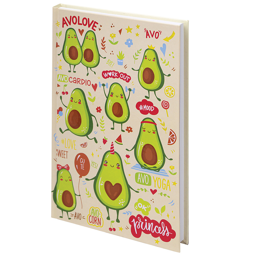 Изображение товара BRAUBERG Блокнот А5 твёрдый клетка KIDS Авокадики 80 листов