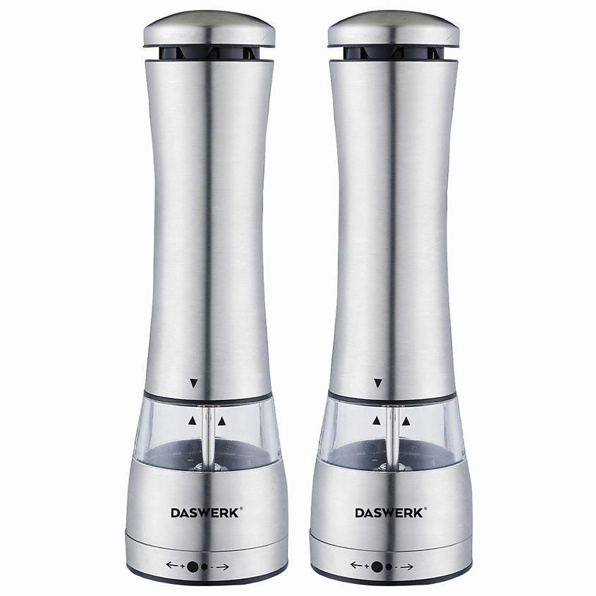 Изображение товара Электрические мельницы для соли и специй DASWERK с подсветкой серебристые