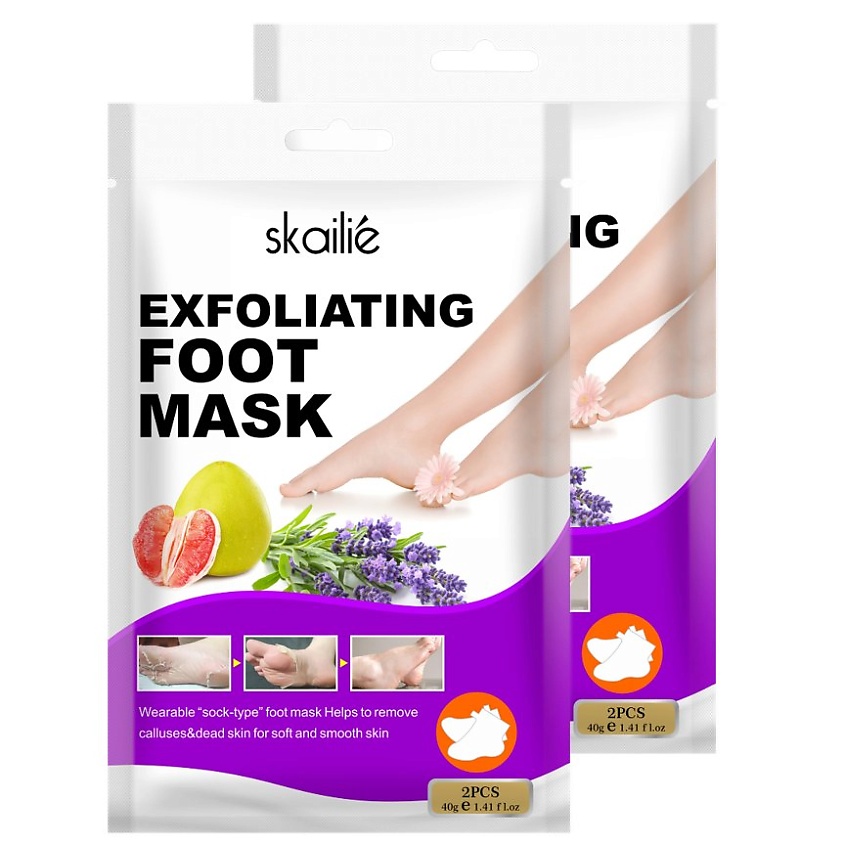 Изображение товара Маска-носочки для ног SKAILIE отшелушивающая против мозолей 40 гр 2 шт