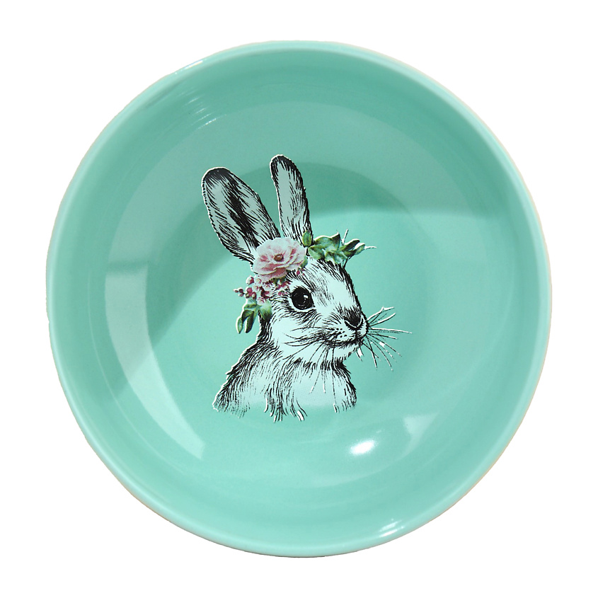 Изображение товара DOLCE CERAMO Глубокая тарелка керамическая «Зайка», 1 шт.