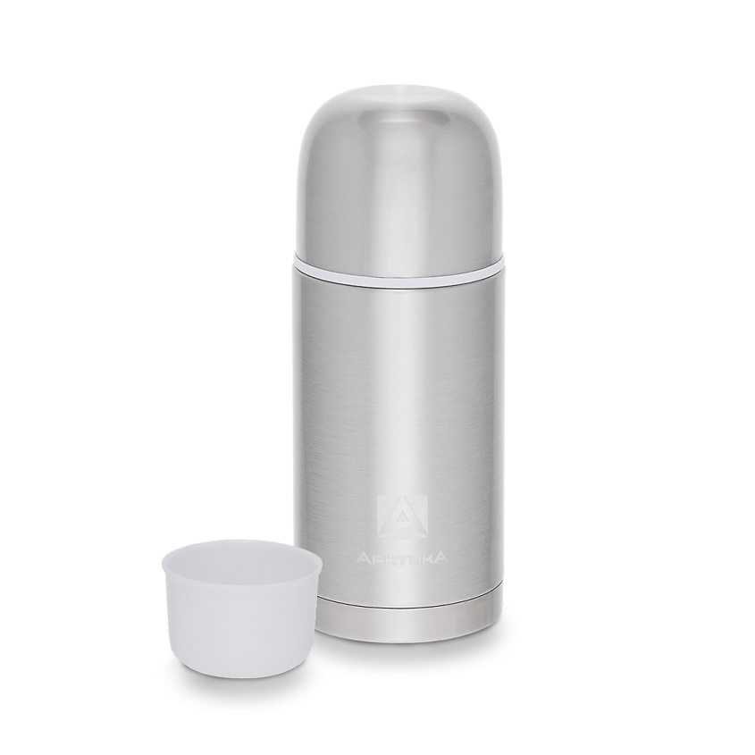 Изображение товара Термос Арктика 750 мл с чашками, нержавеющая сталь, серебристый