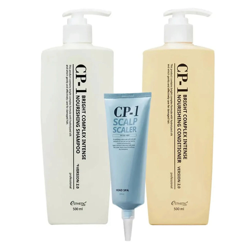 Изображение товара ESTHETIC HOUSE Набор для волос шампунь и кондиционер Intense Nourishing + шампунь scalp scaler, 500 мл + 500 мл + 250 мл