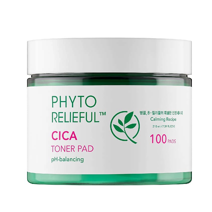 Изображение товара THANK YOU FARMER Диски для лица успокаивающие с центеллой азиатской Phyto Relieful Cica Toner Pad, 100 шт.