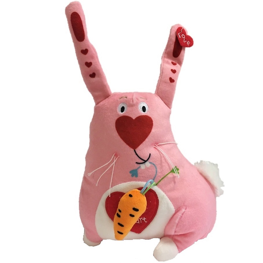Изображение товара GULLIVER Мягкая игрушка Зайка люблю, Розовый