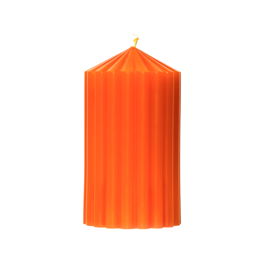 Изображение товара Декоративная свеча SIGIL МОСКВА Колонна звезда 130х70 оранжевая