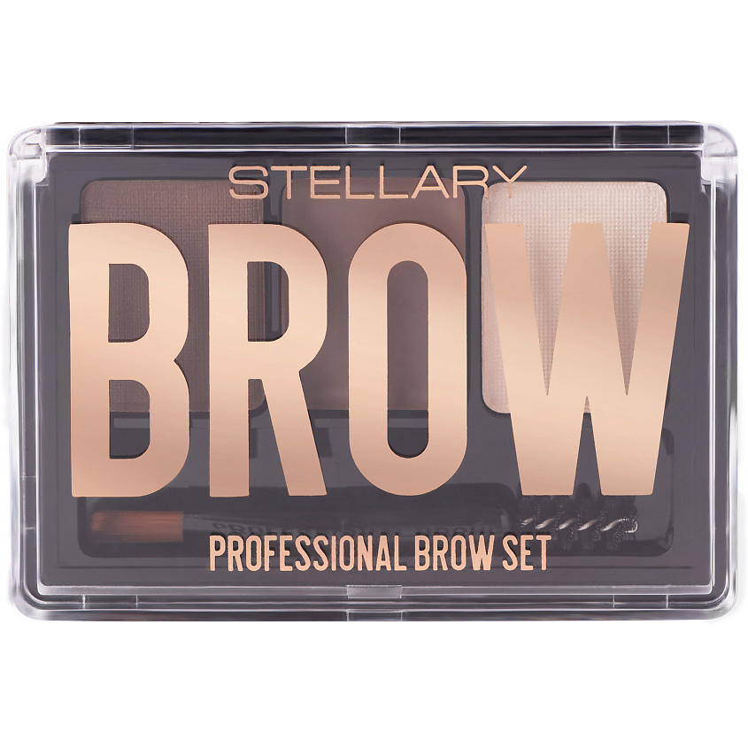 Изображение товара STELLARY Набор для бровей Professional Brow Set, 02 Brunette, 2,40 г