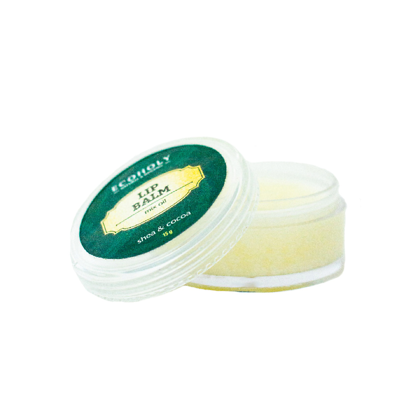 Изображение товара ECOHOLY Бальзам для губ с маслом ши и какао Lip Balm Shea & Cocoa, 15 г