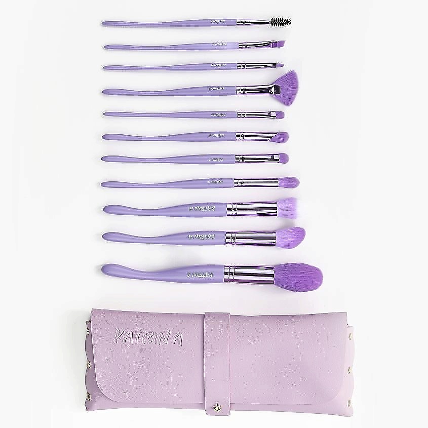 Изображение товара KATRIN ARIFULLINS Набор кистей для макияжа в чехле, 11 шт