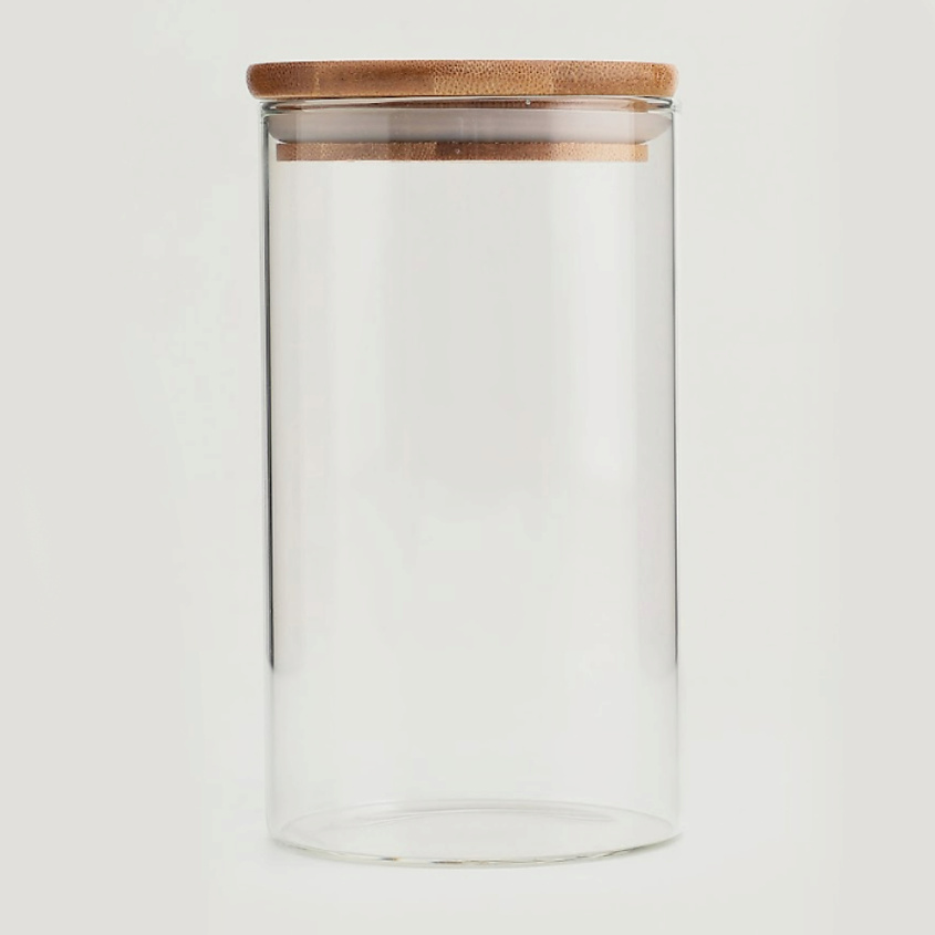 Изображение товара KIMBERLY Банка для хранения с деревянной крышкой, 1400 мл, Прозрачный