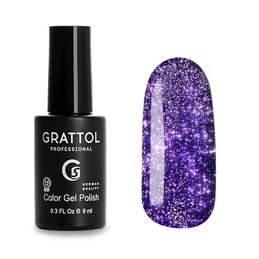 Изображение товара Гель лак светоотражающий Bright Star 06 9 мл от GRATTOL, стойкий и яркий дизайн