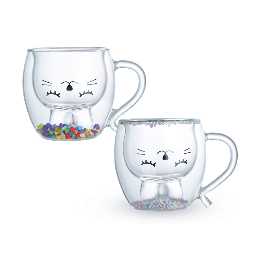 Изображение товара MANDARIN DECOR Набор из 2-х кружек с двойными стенками и дном, цвет: желтый; 250 мл