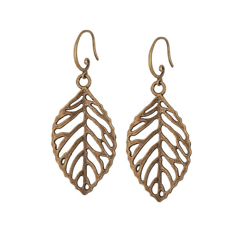 Изображение товара Женские серьги KOSHIKA в форме листа из бронзового сплава