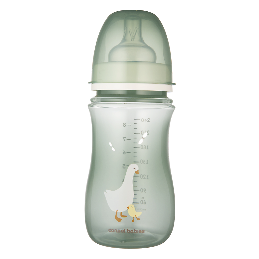 Изображение товара CANPOL BABIES Бутылочка для кормления GOOSE, широкое горлышко, 240 мл.