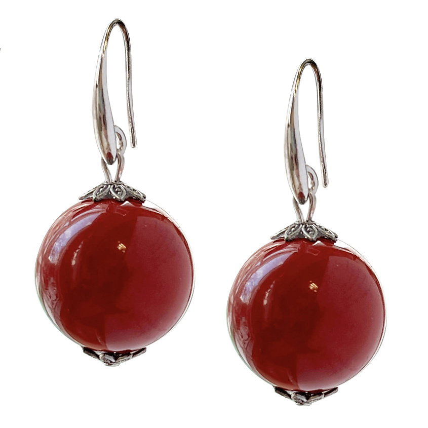 Изображение товара KOSHIKA Серьги Ягода коралл, цвет: Красный