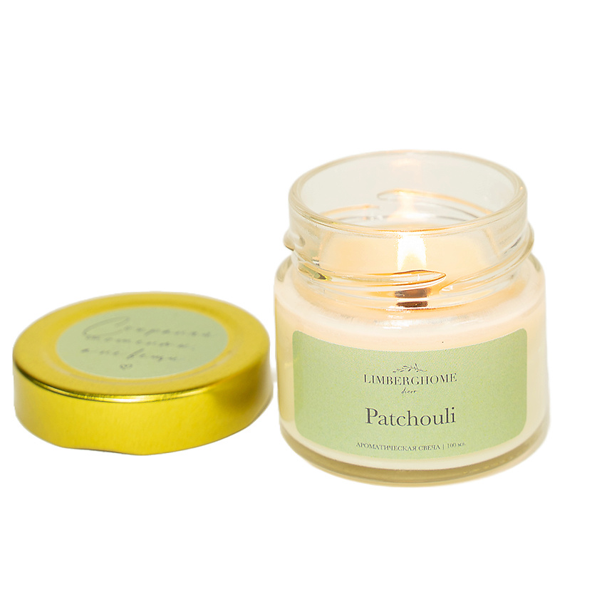 Изображение товара Ароматическая свеча LIMBERGHOME DECOR 'Пачули' 100 мл с деревянным фитилем