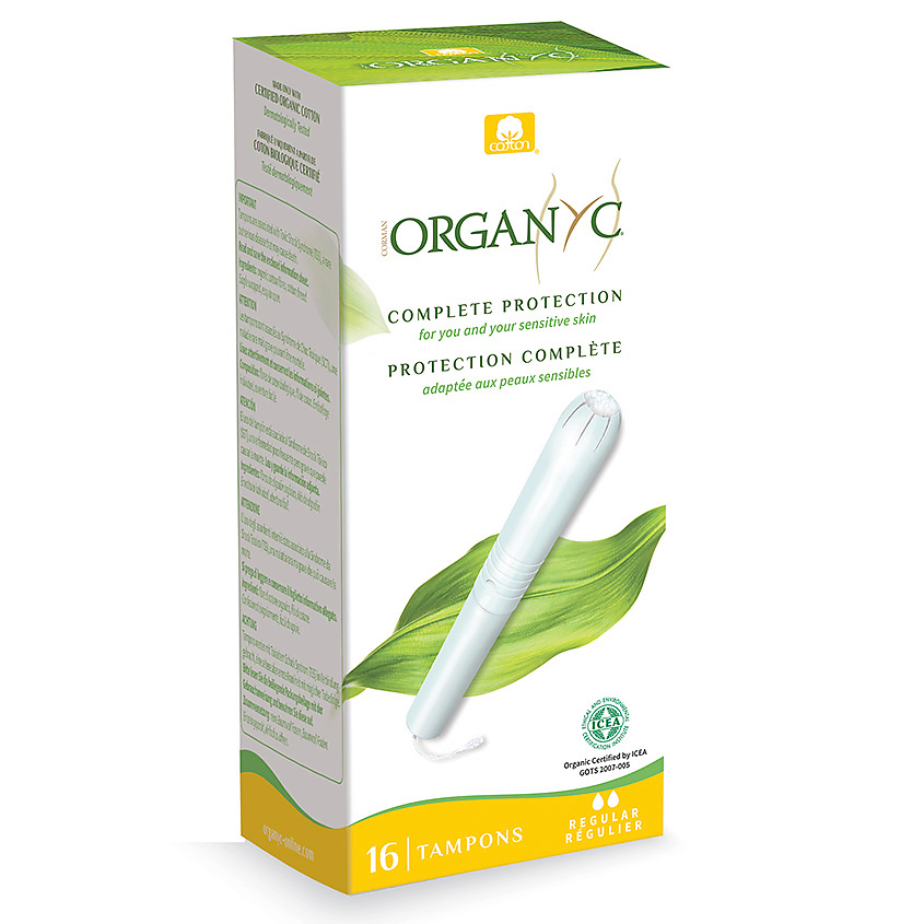 Изображение товара ORGANYC Тампоны Регулар, с аппликатором, 16 шт.