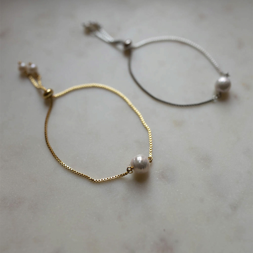 Изображение товара MORZA Браслет натуральный жемчуг Касуми, цвет: золотой, размер: 15