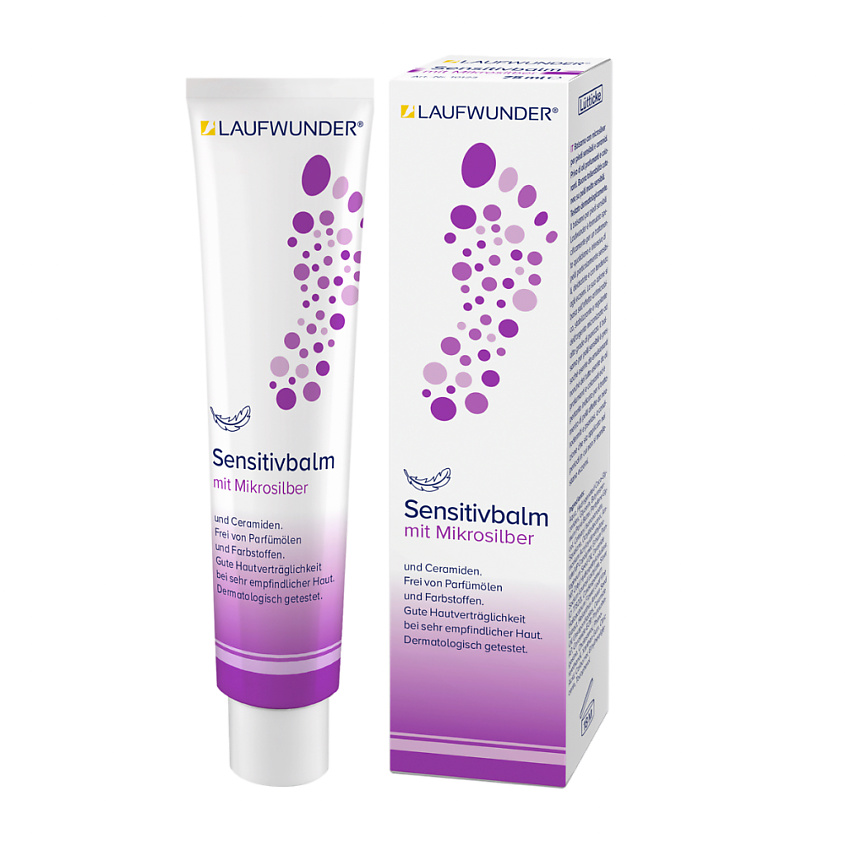 Изображение товара LAUFWUNDER Sensitivbalm Бальзам для чувствительной кожи ног с микрочастицами серебра, 75 мл