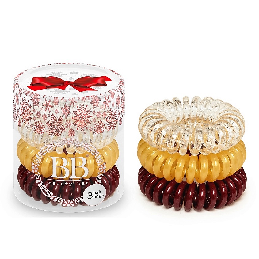 Изображение товара BEAUTY BAR Резинки для волос Металлика, цвет: золотой