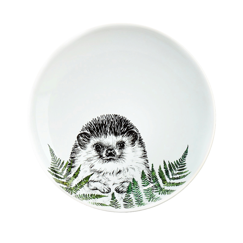 Изображение товара Керамическая тарелка Ёжик 22.5 см для кухни и сервировки