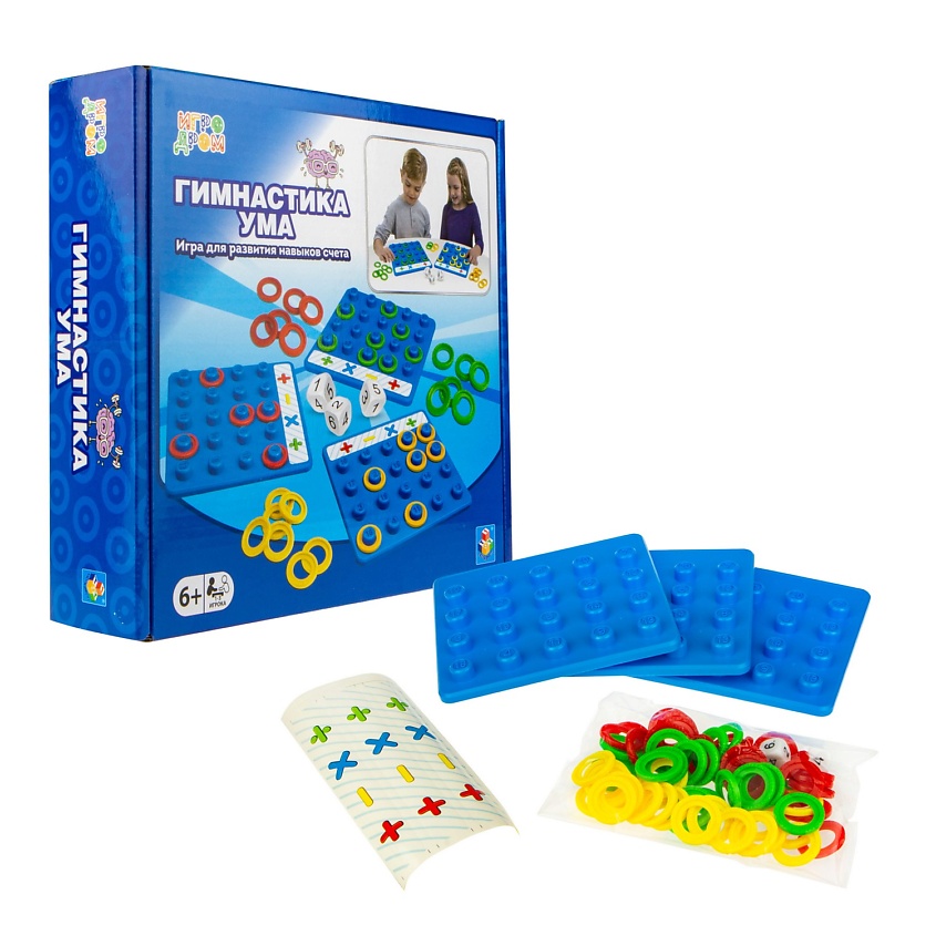 Изображение товара 1TOY Настольная игра Гимнастика ума, Голубой