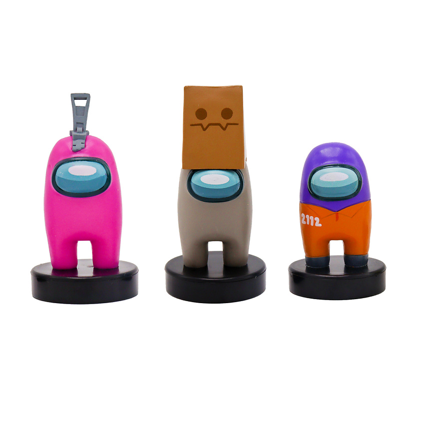Изображение товара AMONG US Набор фигурок-штампиков 3 серия (розовый герой)