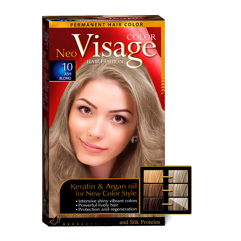 Изображение товара VISAGE COLOR HAIR FASHION Краска для волос темно-пепельно русый 12, стойкая и ухаживающая