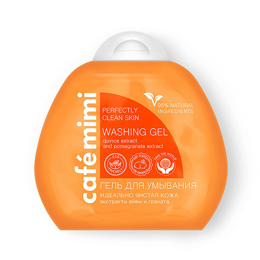 Изображение товара CAFÉ MIMI Гель для умывания Идеально чистая кожа экстракты айвы и граната, 100 мл