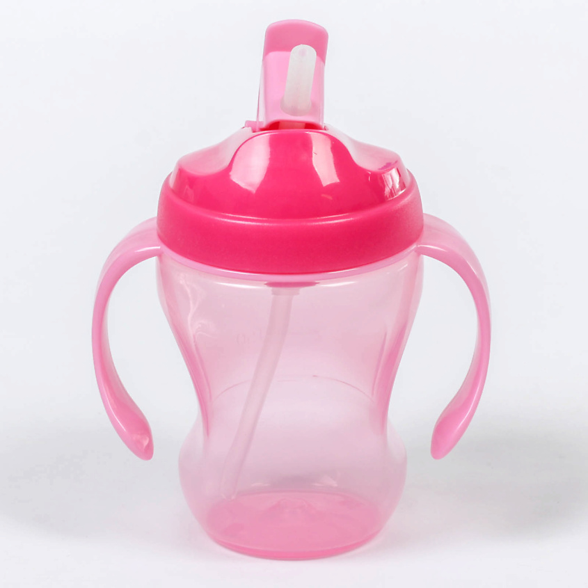 Изображение товара КРОШКА Я Поильник детский с трубочкой и ручками, Розовый