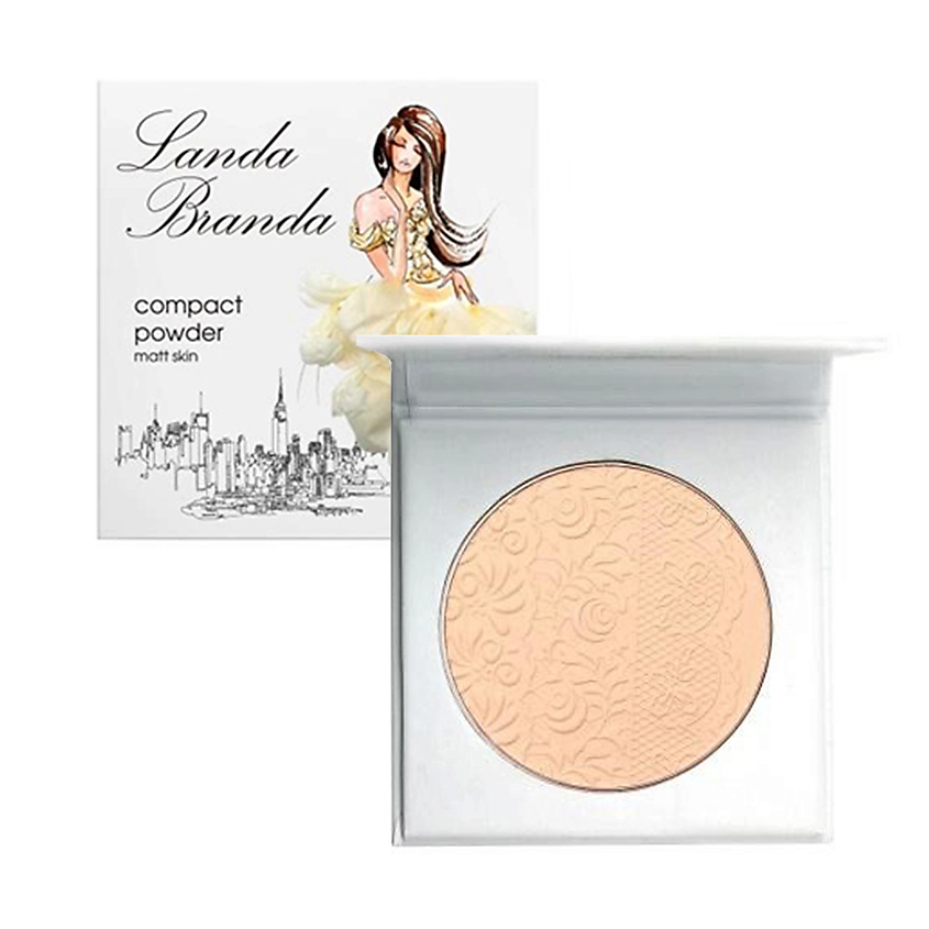 Изображение товара Компактная матирующая пудра LANDA BRANDA № 42 natural для лица 10 гр