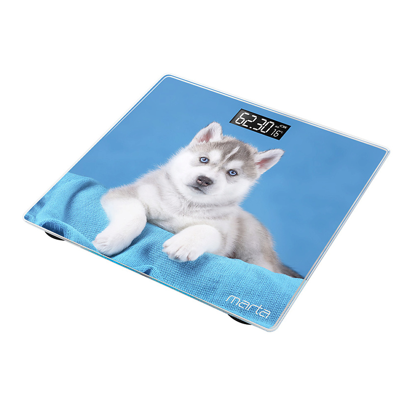 Изображение товара MARTA Весы напольные электронные MT-1608, Голубой