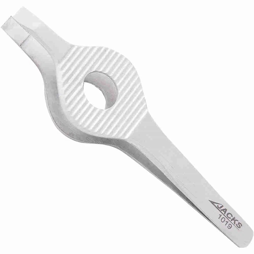 Изображение товара JACKS.BEAUTY Пинцет для бровей прямой, цвет: Серый, 1 шт