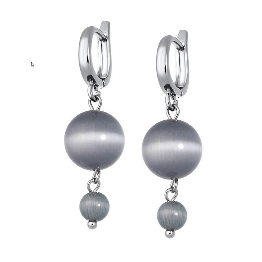 Изображение товара KOSHIKA Серьги из желтого кошачьего глаза, цвет: Прозрачный