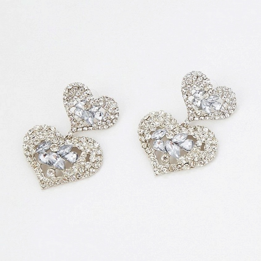 Изображение товара BOCCIOLO Серьги HEARTS серебряные для женщин стильный аксессуар