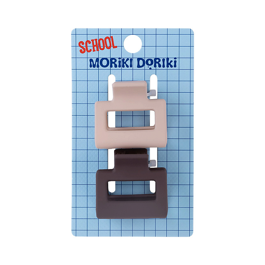 Изображение товара MORIKI DORIKI Крабики для волос коричневый и бежевый School, 2 шт