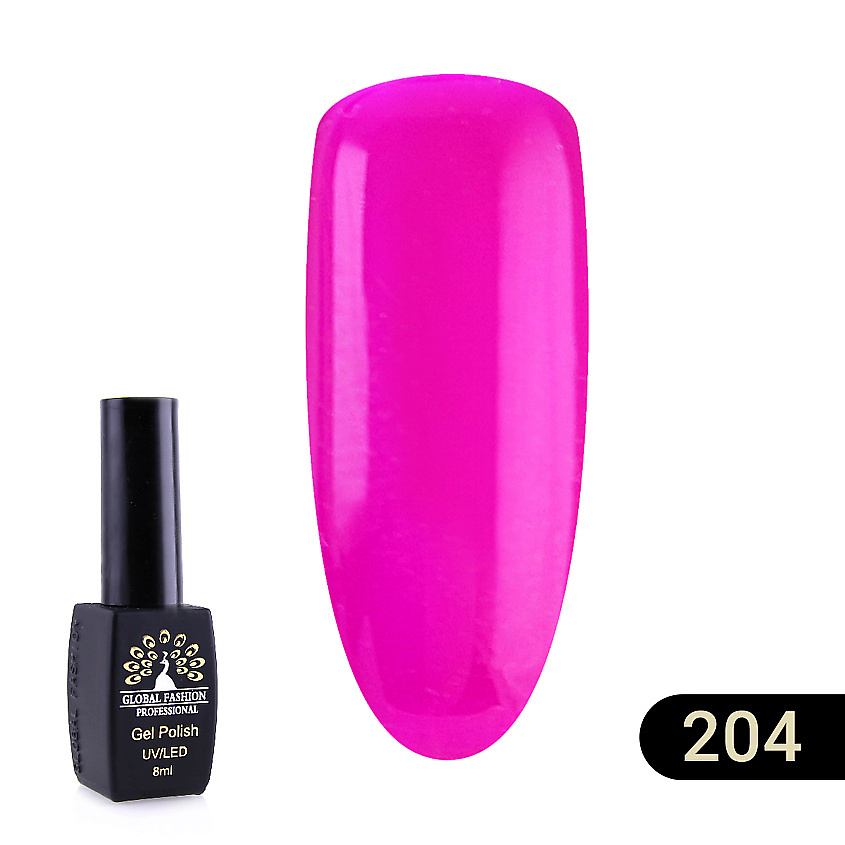 Изображение товара GLOBAL FASHION Гель-лак BLACK ELITE 001, сиреневый, 8 мл