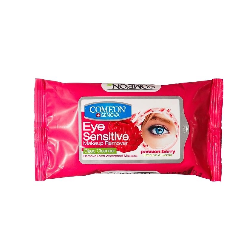 Изображение товара COME'ON Салфетки для снятия макияжа для чувствительной кожи с экстрактом лесных ягод, 10 шт