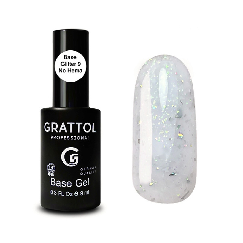 Изображение товара GRATTOL База камуфлирующая с глиттером, Base glitter 09, 9 цвет